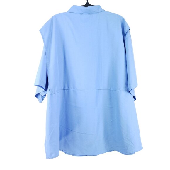 NC Tarheels Blue Vented Fishing Shirt Mens 3XL 54/56 Classic Fit UPF 50+ - Picture 2 of 9